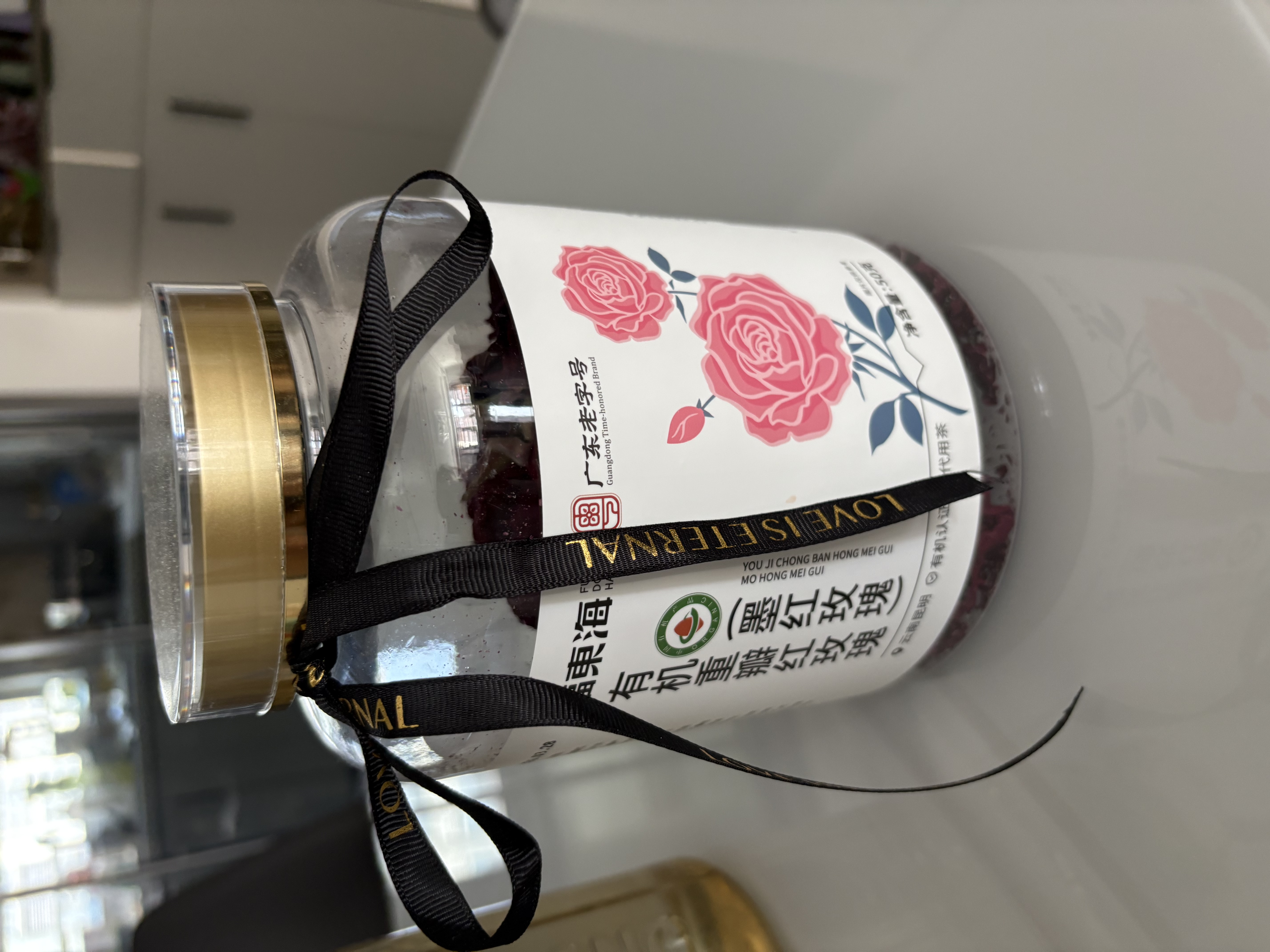 福东海特优有机冻干墨红玫瑰花茶50克 云南【无熏染】七夕礼物重瓣玫瑰 实拍图