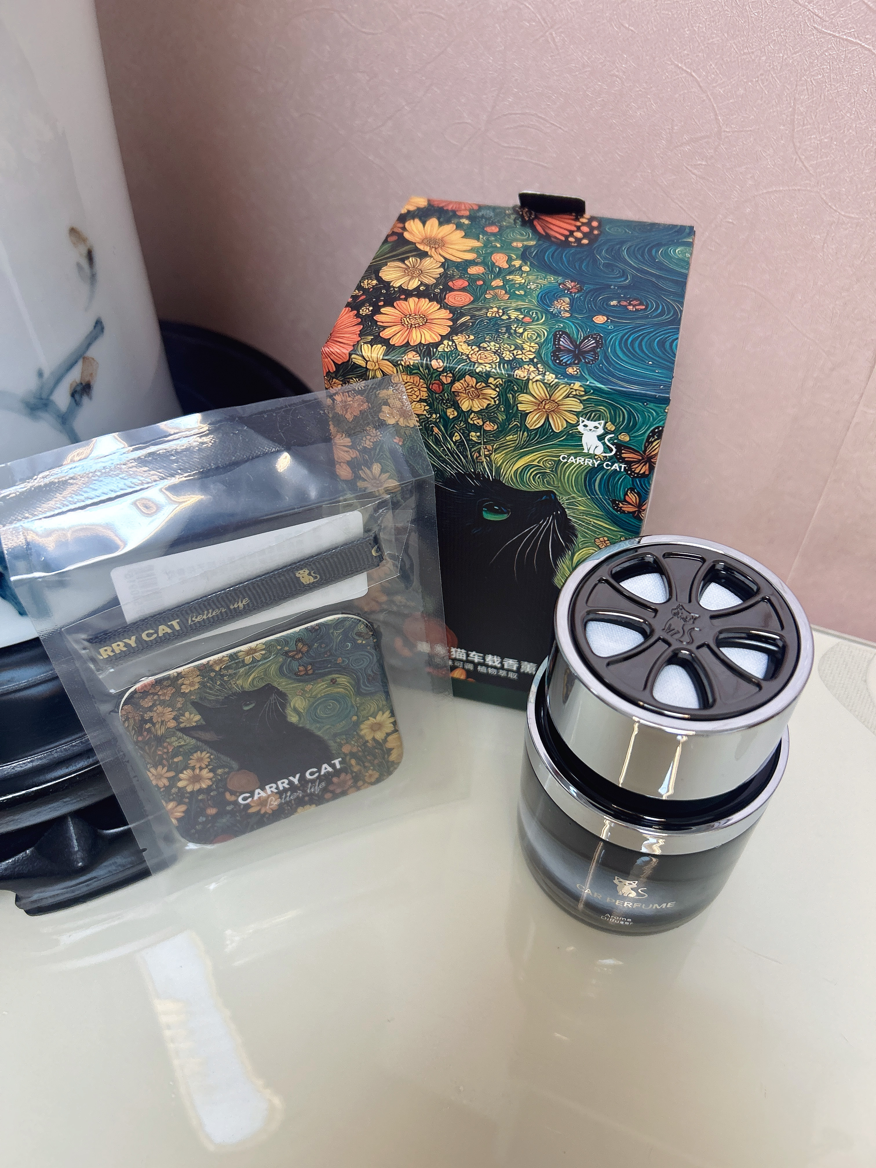 惠车猫车载香薰汽车香水栀子花车用高级正品香氛持久留香车内除异味杯架 实拍图