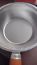 特厚不锈钢平底锅奶锅电磁炉通用不粘锅辅食锅汤锅煮锅蒸锅汤锅 胡桃木锅17cm 实拍图