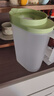 品喻（PINYU）塑料冷水壶凉水杯家用冰箱大容量茶壶四方透明2.1L重力感应抹茶绿 实拍图