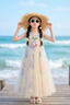 女童裙子夏薄款2026新款夏季儿童碎花裙夏装小女孩洋气公主连衣裙 郁金香裙子 150 实拍图