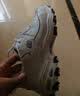 斯凯奇（Skechers）女鞋小白熊女士休闲鞋子厚底增高百搭运动软底老爹鞋女99999863 白色/海军蓝色/WNV 38 实拍图
