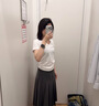 优衣库宽褶中裙女装/半身裙裙子488364 490693 488364/08深灰色 XL 实拍图