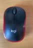 罗技（Logitech）M185鼠标 无线鼠标 办公鼠标 对称鼠标 黑色红边 带无线2.4G接收器 实拍图