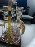 德销特高档白酒杯套装轻奢家用金箔金山分酒器酒具套装 金山金箔款6壶6杯+麋鹿杯架 实拍图