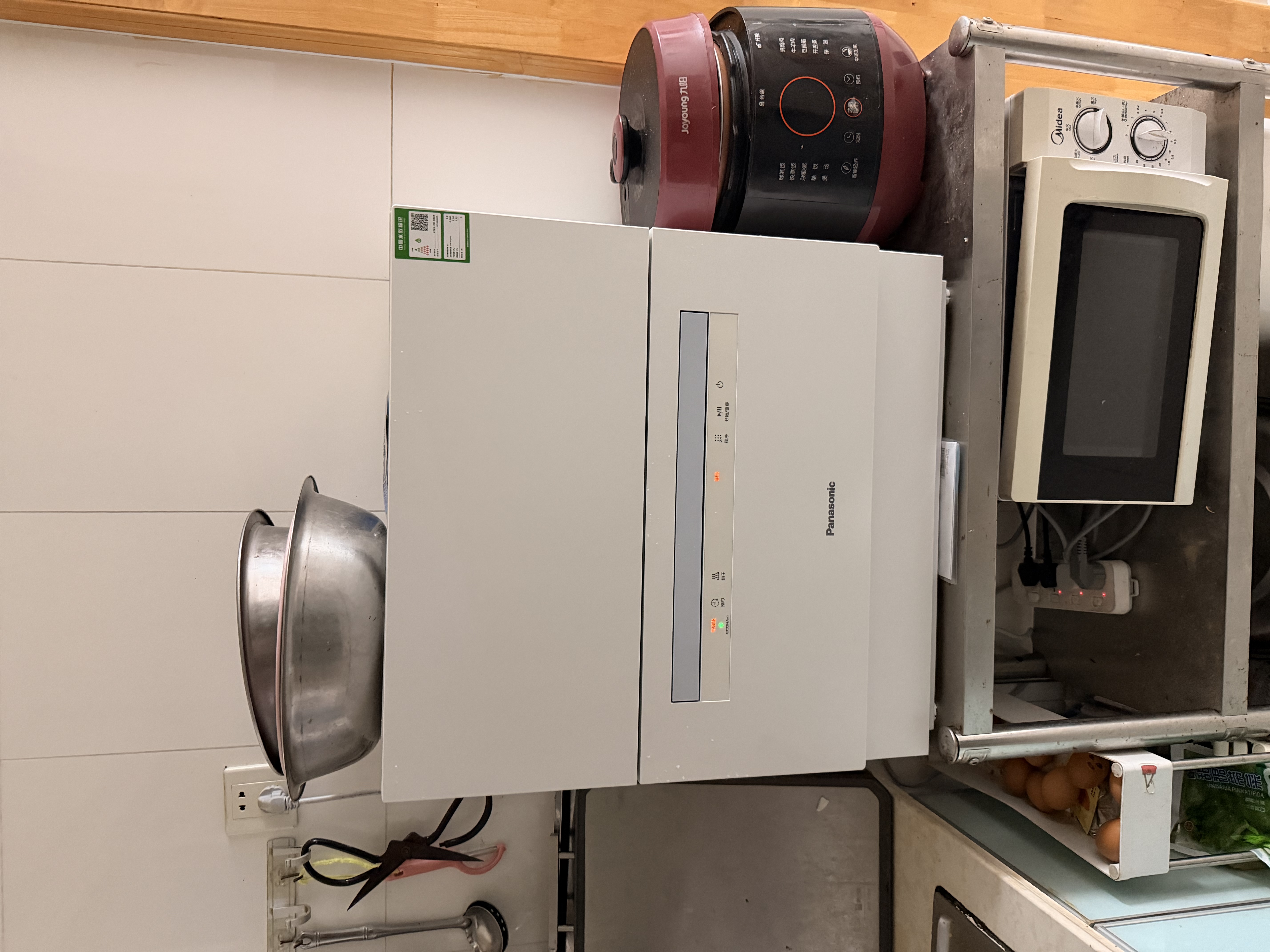 松下（Panasonic）【国家补贴】洗碗机台式二代/三代80℃大容量5套高温除菌家用易安装独立烘干刷碗机 台式 H5D 二代升级款 晒单实拍图