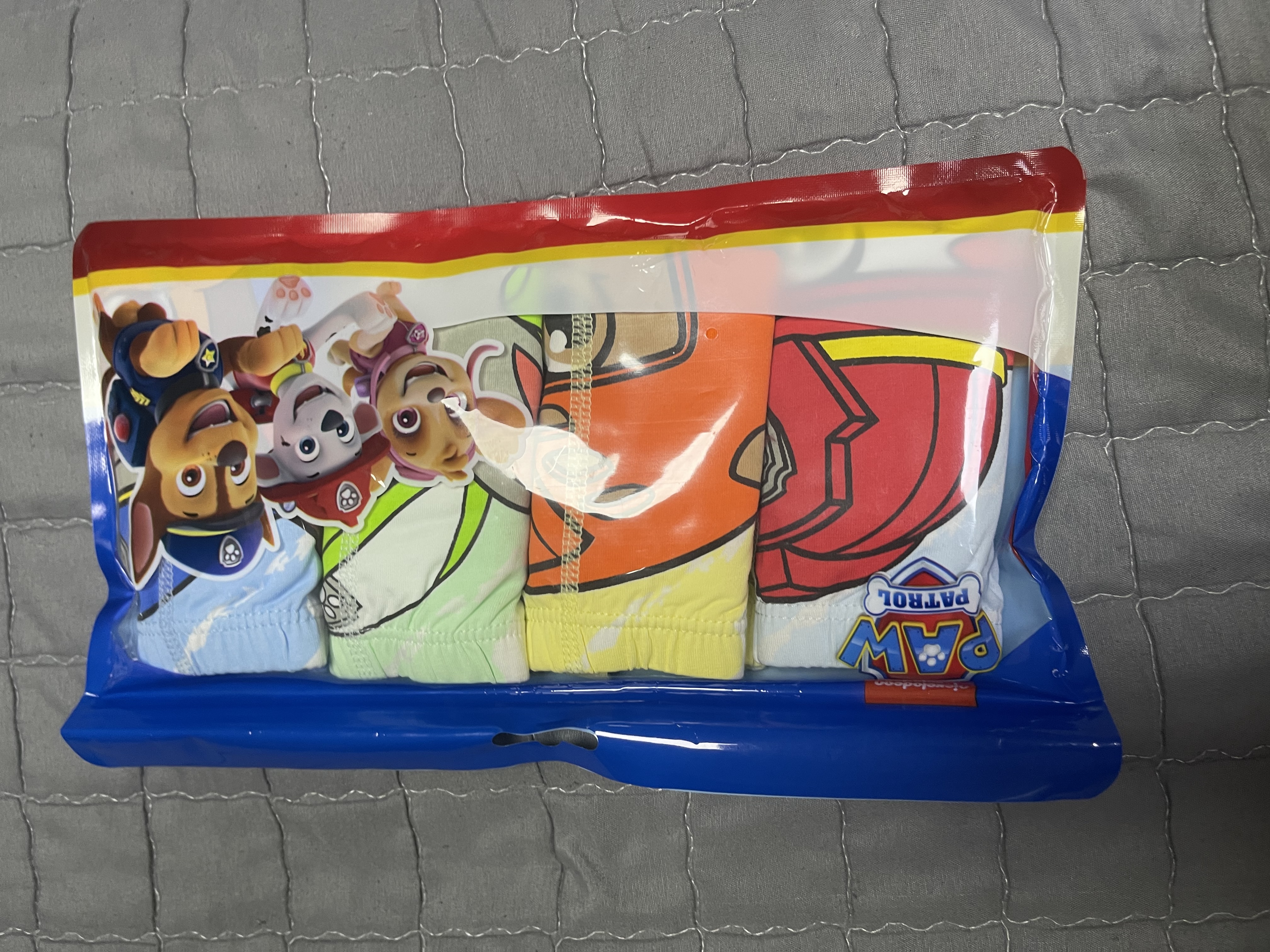 汪汪队立大功（PAW PATROL）儿童内裤男童四角裤宝宝短裤小孩棉质平角裤4条装PA1811 130 实拍图