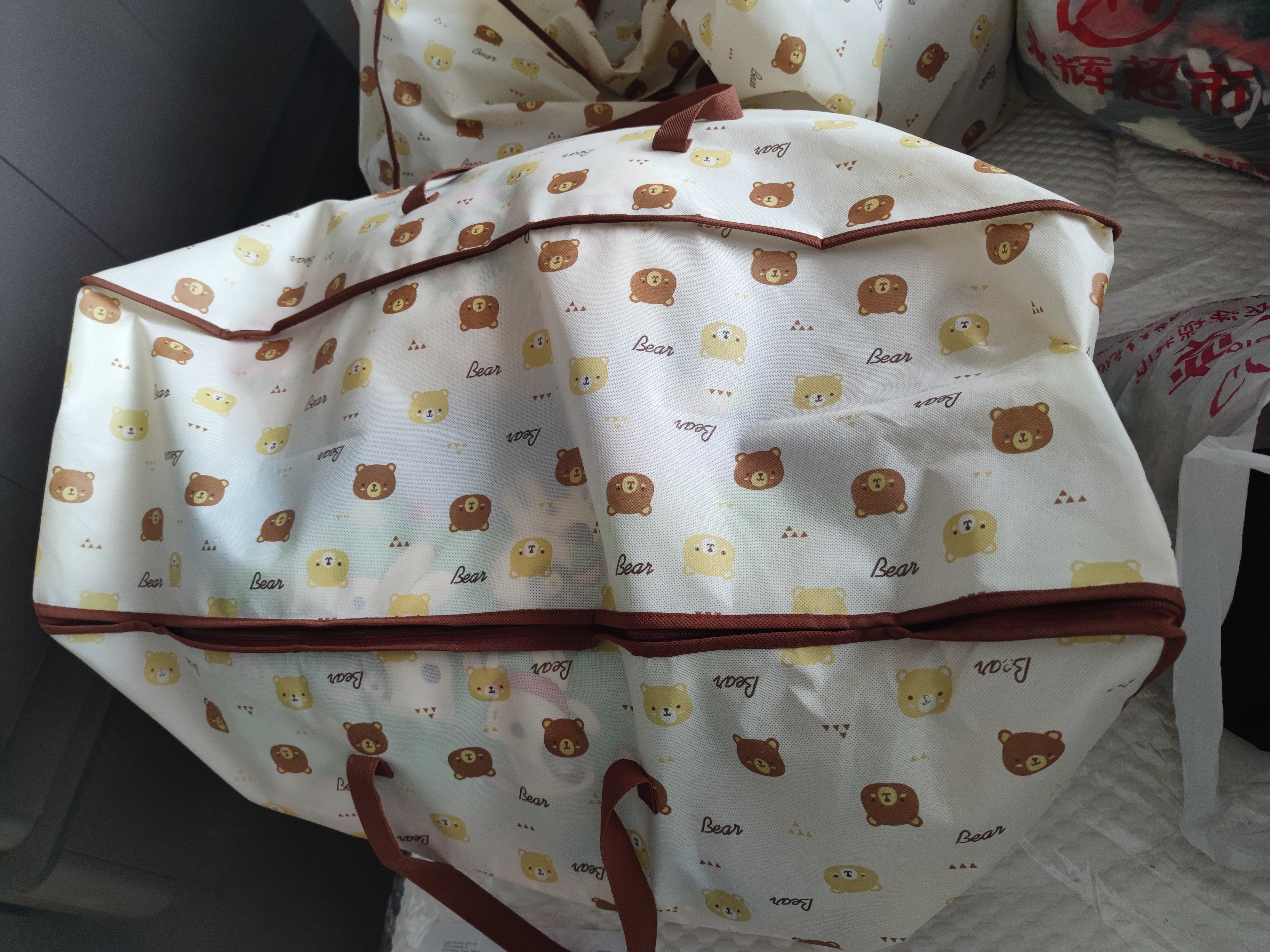 百草园被子收纳袋搬家打包袋幼儿园整理衣服棉被褥衣物行李袋105L*2只 实拍图