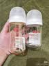 贝亲（Pigeon）自然离乳 PPSU重力球吸管双把手奶瓶 330mL 12月+ AA253 实拍图