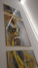 Sixpoetry 客厅装饰画现代简约沙发背景墙壁画轻奢三联晶瓷画大气高档挂画 福禄生辉（铝合金外框） 镶钻画左右50*70+中间100*70亮面 实拍图