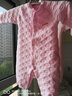 优奇婴儿衣服新生儿保暖三层夹棉连体衣春秋冬季哈衣爬服男女宝宝睡衣 2件【浅蓝+浅粉】 66cm 实拍图