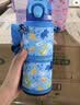 象印（ZO JIRUSHI）儿童保冷保温真空不锈钢弹盖水杯便携防漏480ml恐龙蓝SM-UA48AJ 实拍图
