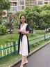 俞兆林（YUZHAOLIN） 妈妈装夏装气质连衣裙2022年夏季新款中老年女装洋气时尚雪纺减 蓝色 2XL （建议105-120斤） 实拍图