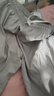 马克华菲（MARK FAIRWHALE）冰感休闲裤男夏季薄款宽松直筒裤子男学生百搭阔腿男裤 卡其色 XL 实拍图