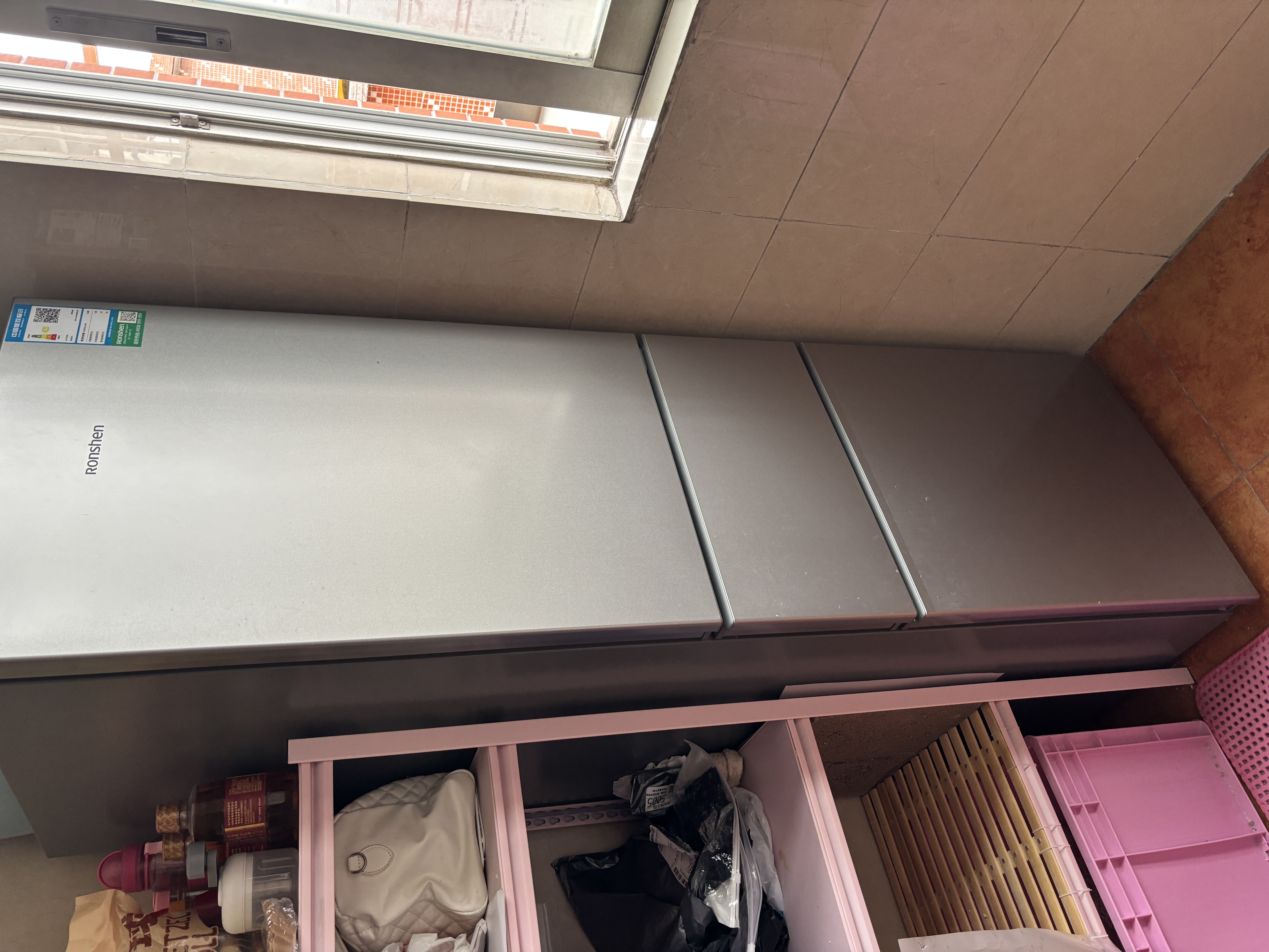 容声215L三门电冰箱小户型冷藏冷冻变温三温区保鲜节能超薄出租房宿舍迷你小冰箱 BCD-215E10RNLAD 凯撒银 实拍图
