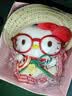 三丽鸥（SANRIO）可爱正版hellokitty包包挂件毛绒公仔钥匙扣小玩偶书包挂饰哈喽kt 正版kt猫眼镜款-【草帽苹果泡泡裙】(红色挂绳+爱 实拍图