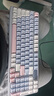 雷柏（Rapoo）V700DIY-98升级款 三模客制化无线机械键盘gasket结构7层填充消音全键热插拔键盘 蓝灰粉(弹白轴) 实拍图