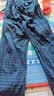 浪莎长睡裤男纯棉日系格子宽松大码青年水洗棉休闲居家裤 藏青 M 实拍图