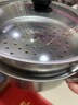 不锈钢汤锅家用特厚蒸锅一体煲汤炖锅燃气双耳锅 24CM汤锅+蒸格 实拍图