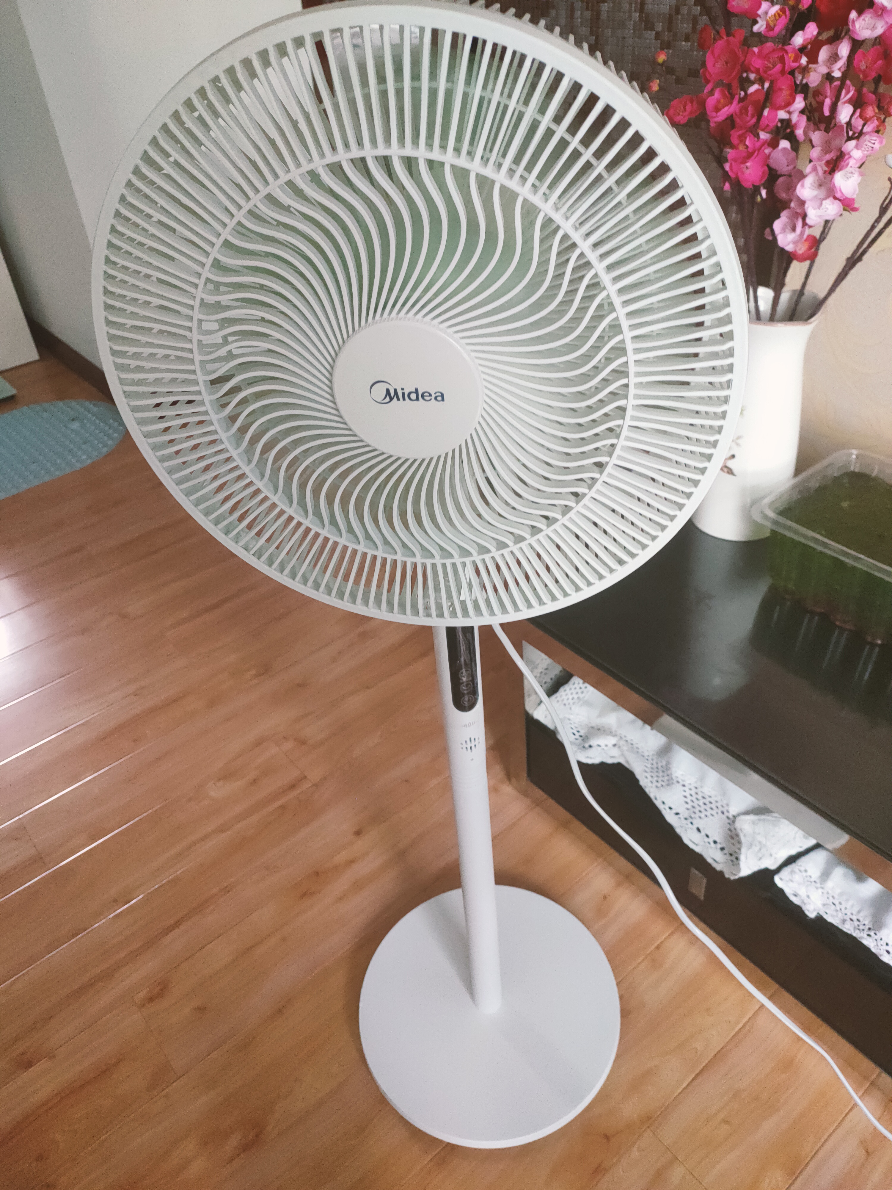 美的（Midea）【幸运草安睡1S】直流变频语音遥控电风扇家用卧室静音落地式风扇台式抗菌大风力一级能效节能电扇 实拍图