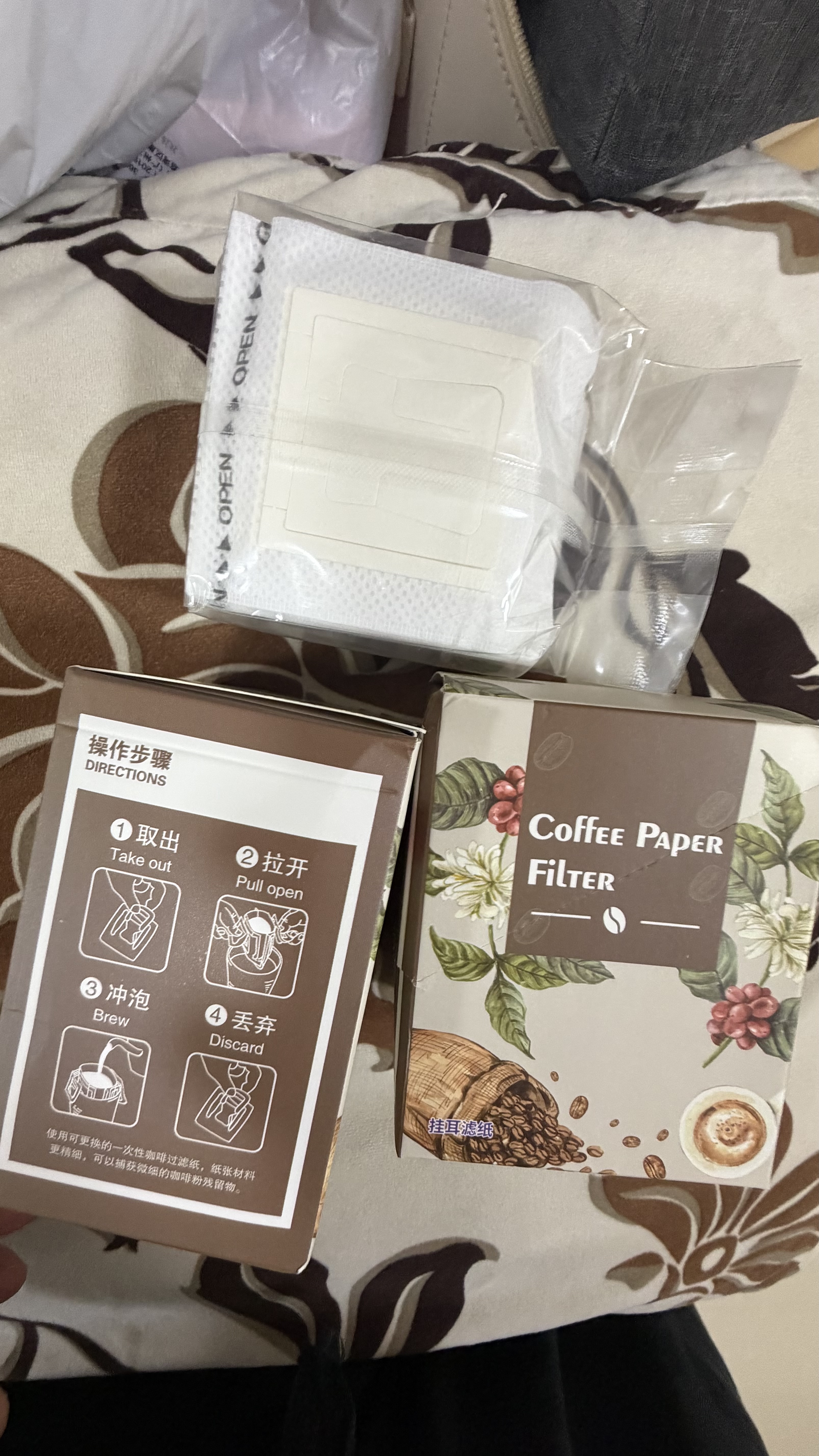 拜杰挂耳咖啡滤纸便携式咖啡滤袋手冲滤杯滴漏式咖啡滤纸100只装 实拍图