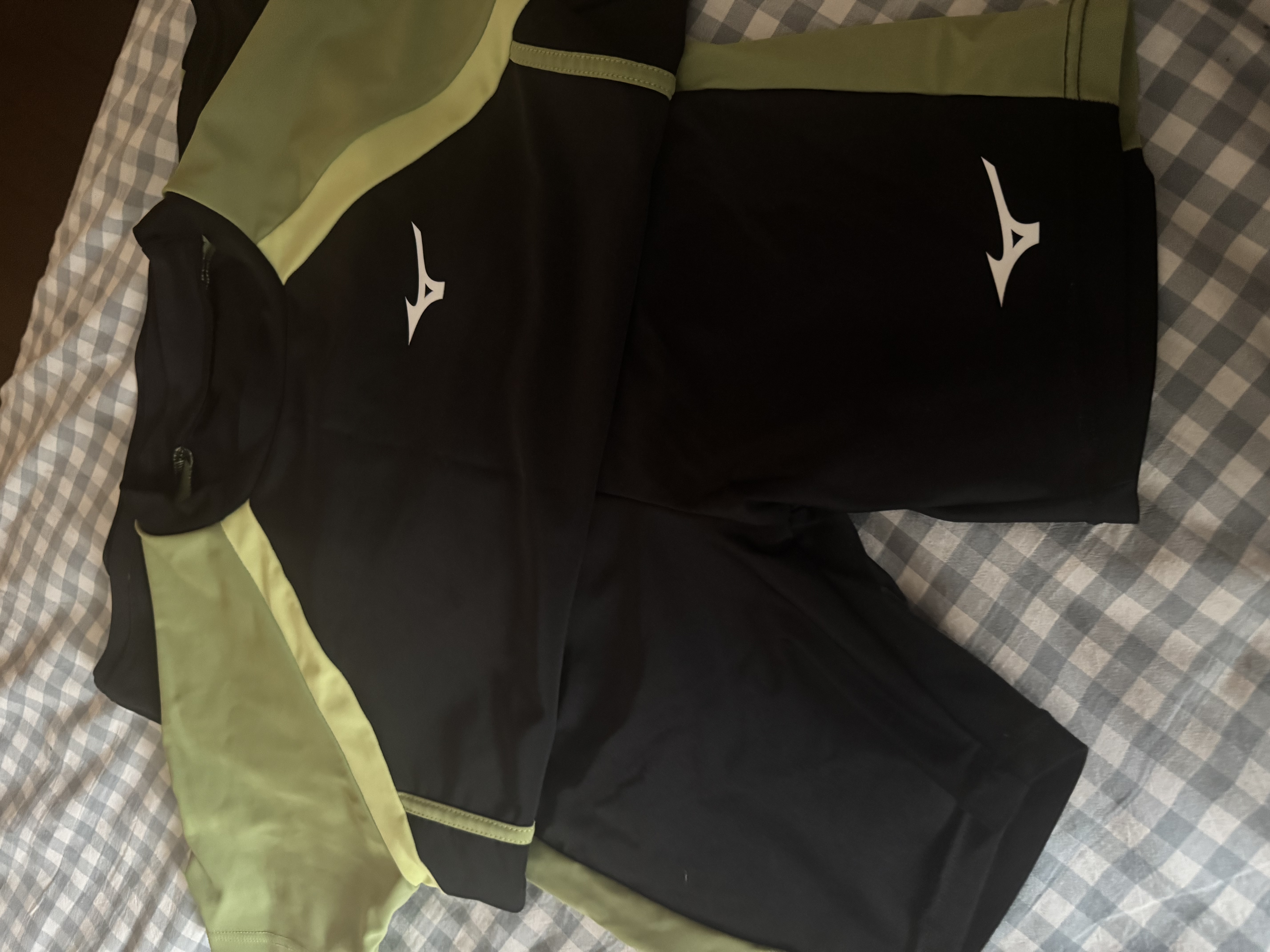 美津浓（MIZUNO）儿童泳衣男孩分体五分裤套装宝宝速干防晒冲浪温泉泳装C408黑160 实拍图