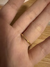 周六福七夕情人节礼物黄金戒指女硬金三生三世足金素圈指环 定价单个 光面16号-0.85g 实拍图