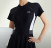 李宁（LI-NING）泳衣女连体裙式游泳衣遮肚显瘦抗氯速干玩水度假泳装546黑色XL 实拍图
