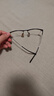 依视路（ESSILOR） 钻晶系列高清耐磨防蓝光近视超薄镜片专业配度数眼镜架男女镜框 钛+金属-全框-4004BK-黑色 镜框+依视路A4防蓝光1.60现片 实拍图