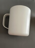 MUJI 不锈钢 双层马克杯 水杯杯子带把手桌面 白色L  510ml 实拍图