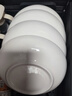 传旗 陶瓷盘子 8英寸4只 陶瓷餐具盘碟菜盘饭盘深汤盘 新白陶瓷 实拍图