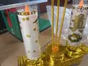 白蜡烛祭祀用品香炉电子防风祭奠灵堂下葬丧事白事上坟祭祖长明灯微烟清明节元宵节正月十五祭祀上坟灯 电子香炉蜡烛一套（插电两用款） 实拍图
