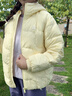 英氏（YEEHOO）儿童羽绒服男女童鹅绒服轻薄三防外套中大童装百搭冬 浅黄 150 实拍图