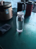 恩尔美（nRMEi）玻璃水杯大容量男士茶杯茶水分离泡茶杯高硼硅加厚耐高温便携杯子 （独立茶仓+防烫杯套+水晶钻石盖）1000ml 实拍图