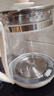 九阳（Joyoung）0胶水养生壶 1.5L煮茶器 玻璃花茶壶 316不锈钢烧水壶恒温冲奶电热水壶 WY301 实拍图