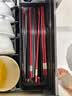 唐宗筷红色喜宴合金工艺筷子10双装 金三叶 喜事祈福 喜庆婚礼 实拍图