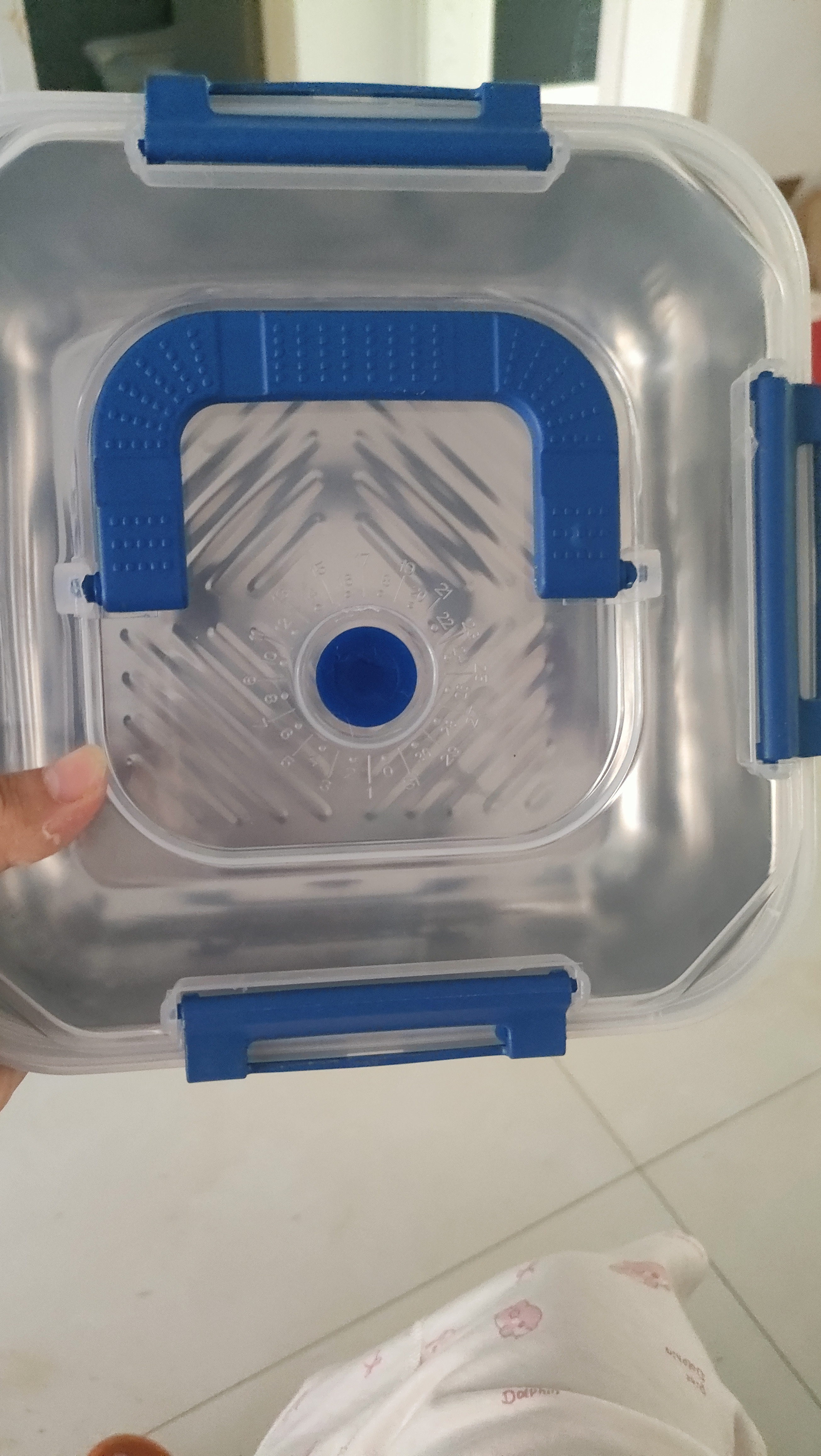 【网红品】不锈钢保鲜盒带盖子全密封冰箱收纳盒户外便当饭盒餐盒 天蓝色单件装2500ml 实拍图