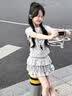 学院风女童套装夏季2026新款儿童短袖短裙薄款夏装女大童韩系穿搭 套装【T恤+蛋糕裙+星星挂件】 150 实拍图
