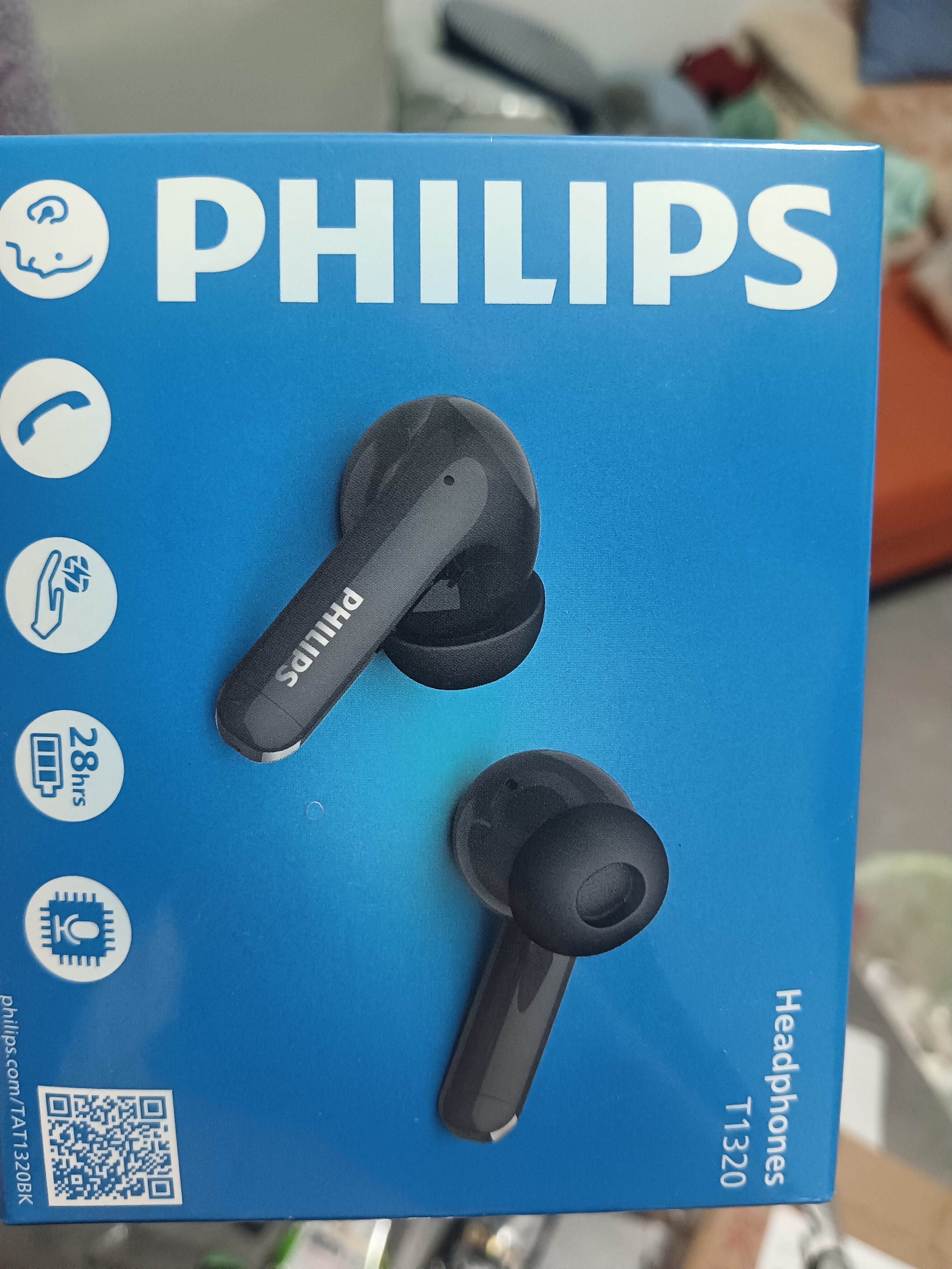 飞利浦（PHILIPS）【2025新款】真无线蓝牙耳机入耳式通话降噪运动游戏低延迟音乐高音质通用苹果华为小米TAT1320-黑 实拍图
