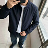 罗蒙（ROMON）外套男秋季时尚夹克男士行政商务休闲立领棒球服上衣男深兰XL 实拍图
