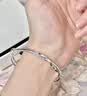 老凰祥纯银闪砂麻花手镯女足银s999莫比乌斯环镯子手环送女友礼物 莫比乌斯银手镯25丨礼盒+证书 实拍图