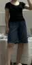 优衣库童装男童女童宽松中裤/水洗产品短裤488197 65 宝蓝色 150 实拍图