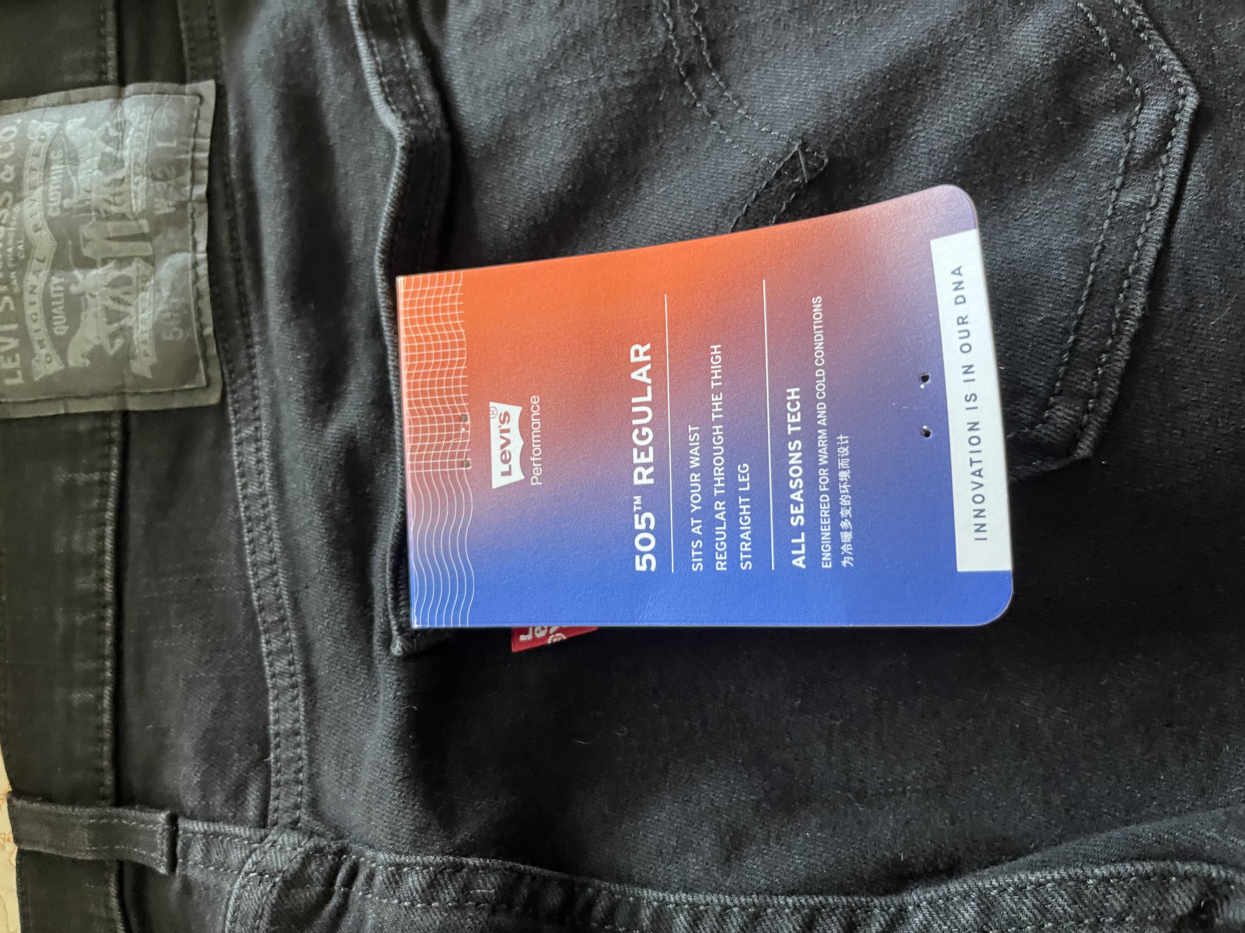 Levi's李维斯男士美式复古休闲四季恒温水洗505标准直筒牛仔裤 黑色 32 (32) 实拍图