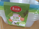美丽雅一次性饭盒食品级850ml*4套 保鲜打包野餐水果盒带盖可微波 实拍图