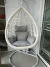 紫叶（ziye） 吊椅吊篮藤椅室内阳台秋千椅卧室鸟巢摇篮椅成人秋千摇椅 双人双杆象牙白【配坐垫地毯】 实拍图