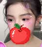 得印儿童化妆脸贴亮片儿童舞台妆亮片贴脸饰品妆容亮片贴纸儿童彩妆演出专用节日表演妆贴 粉色2张4021 实拍图