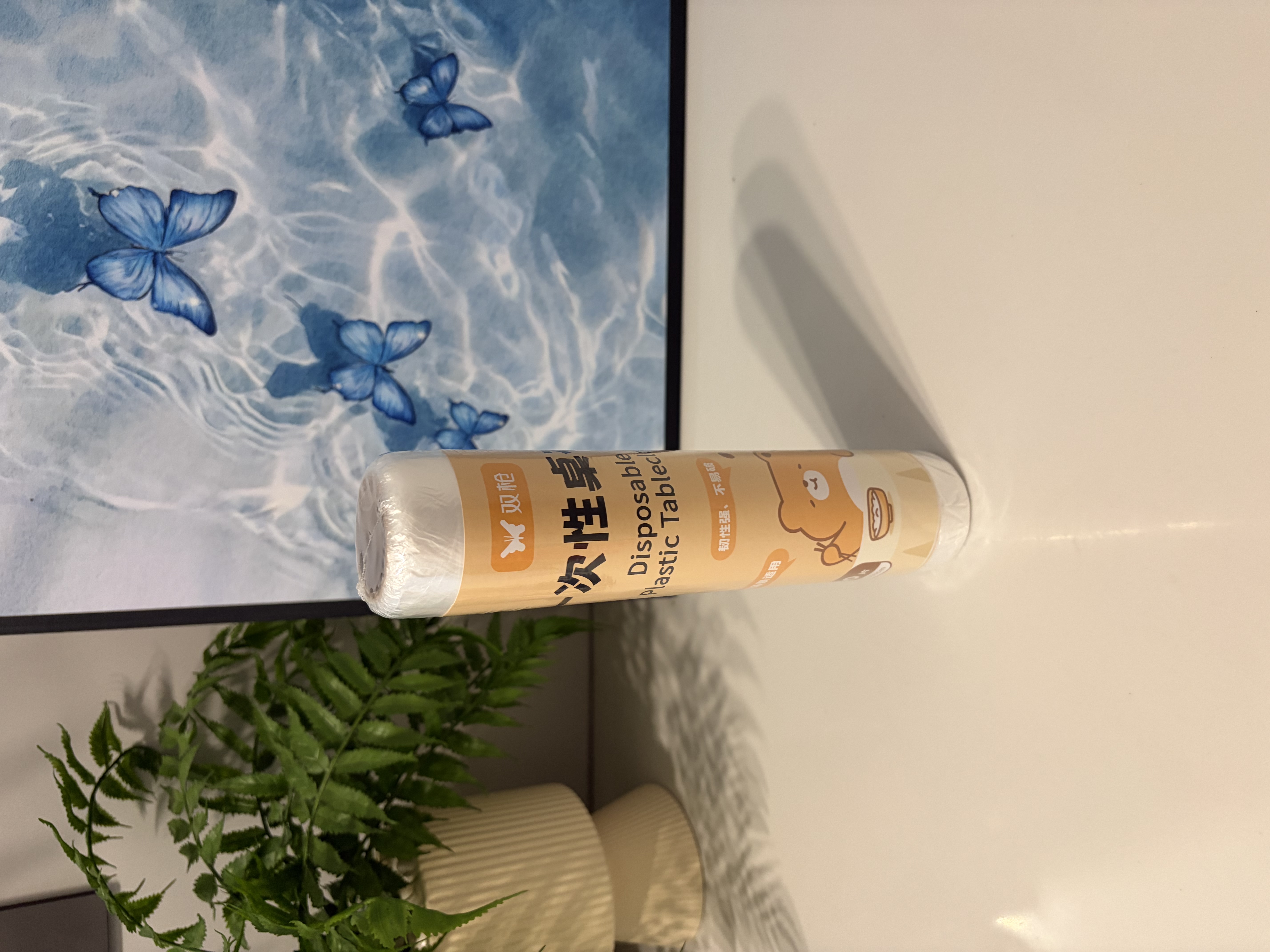 双枪一次性桌布加厚塑料台布结婚野餐垫家用长圆桌薄膜1.6*1.6米 10只 实拍图