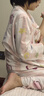 红豆儿童睡衣男女童春夏薄款纯棉家居服套装长袖裤空调服J3112白色130 实拍图