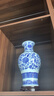 傲世景德镇陶瓷器青花瓷花瓶工艺品客厅摆件玄关办公室博古架装饰品 青花缠枝莲鱼尾瓶+底座+证书 实拍图
