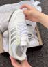 adidas ENTRAP美式校园风运动少年感复古篮球风板鞋男女阿迪达斯 白色/矾土棕/浅蓝   40 实拍图